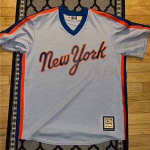 New York Mets 1987 Road Gray Jersey. Majestic. Cooperstown Collection